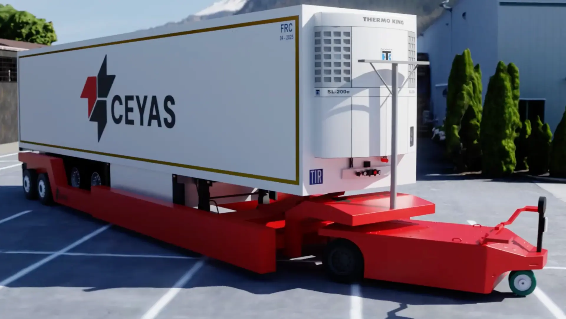 CEYAS trailer carrier met trailer
